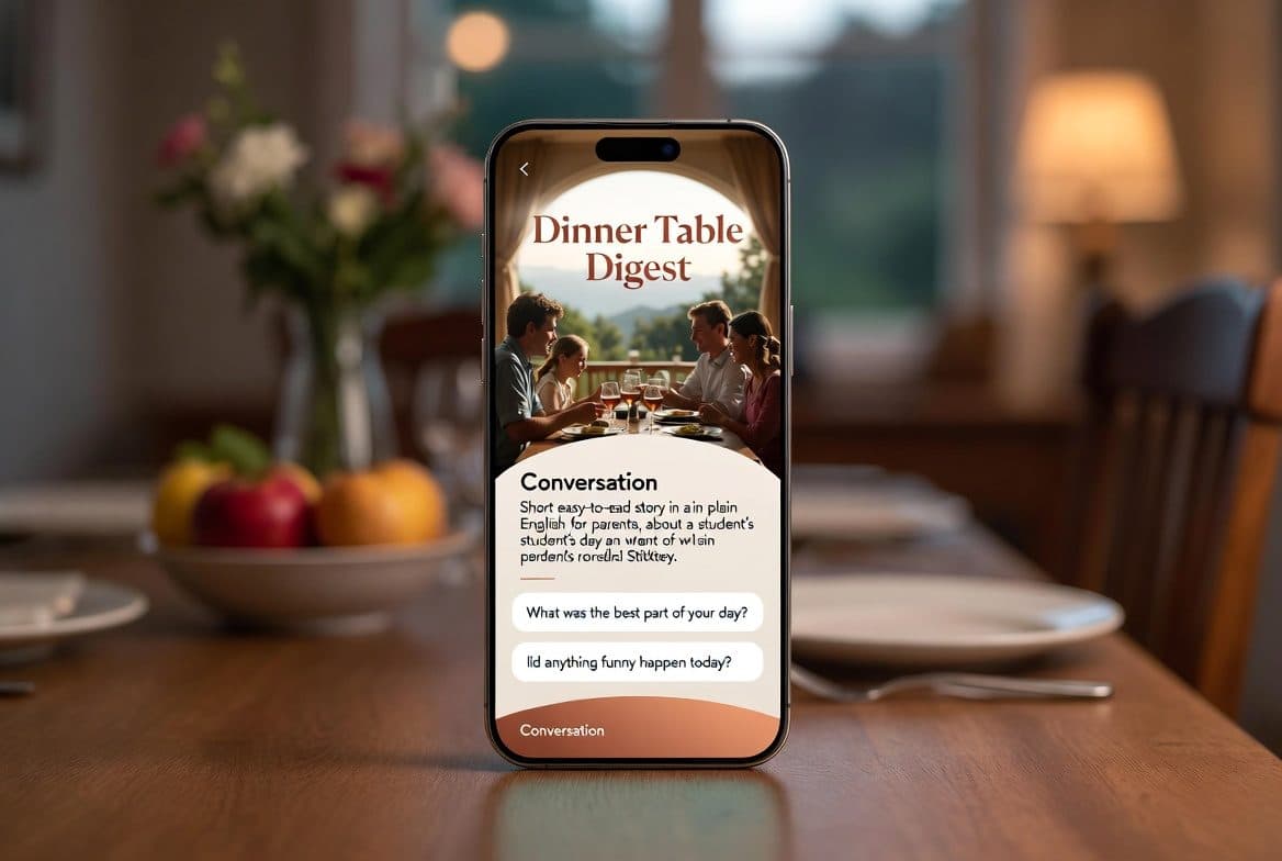 Beacon Dinner Table Digest on a phone